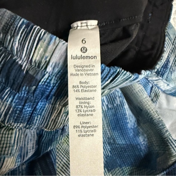 Lululemon Athletica Blue and White Athletic Shorts - Picture 8 of 12